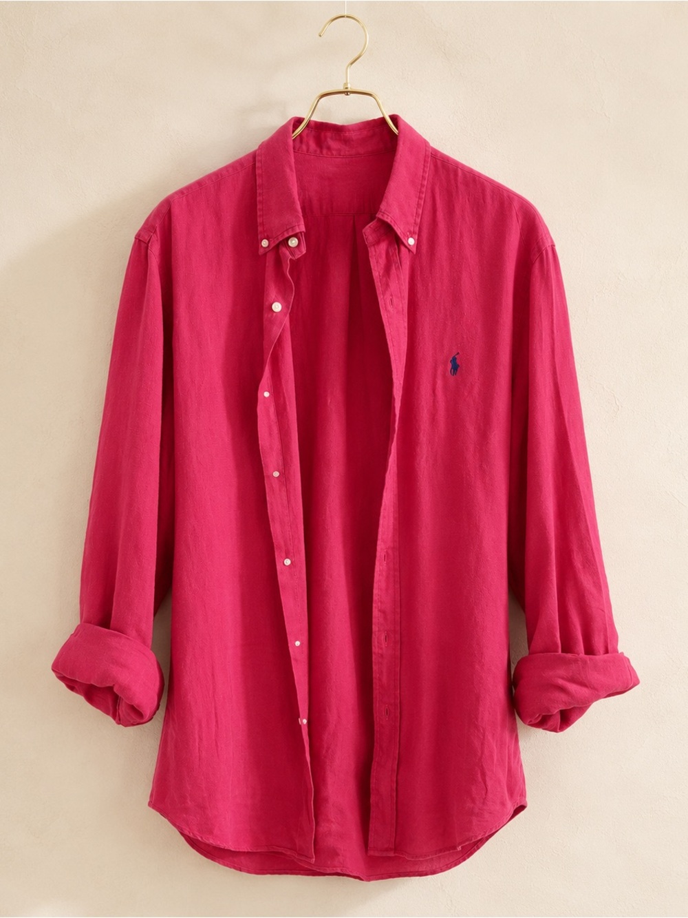 Ralph Lauren Men’s Red Slim Fit Button-Down Shirt XL